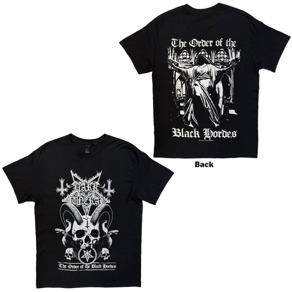 Dark Funeral Unisex T-Shirt: Order Of The Black Hordes (Black) (Back Print)