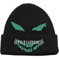 Disturbed Unisex Beanie Hat: Green Face (Black)