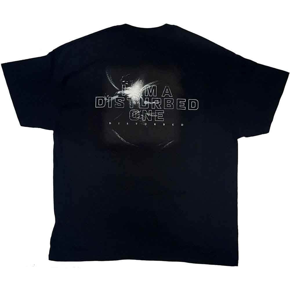 Disturbed Unisex T-Shirt: I Am A Disturbed One (Black) (Back Print)