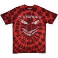 Disturbed Unisex T-Shirt: Scary Face (Red) (Wash Collection)