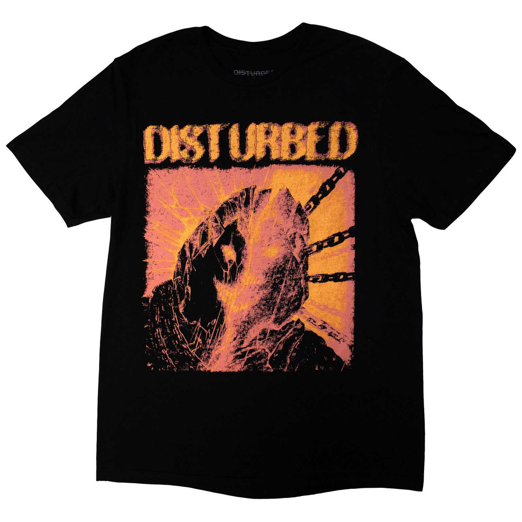 Disturbed Unisex T-Shirt: European Tour '23 Split Face (Black) (Back Print & Ex-Tour)