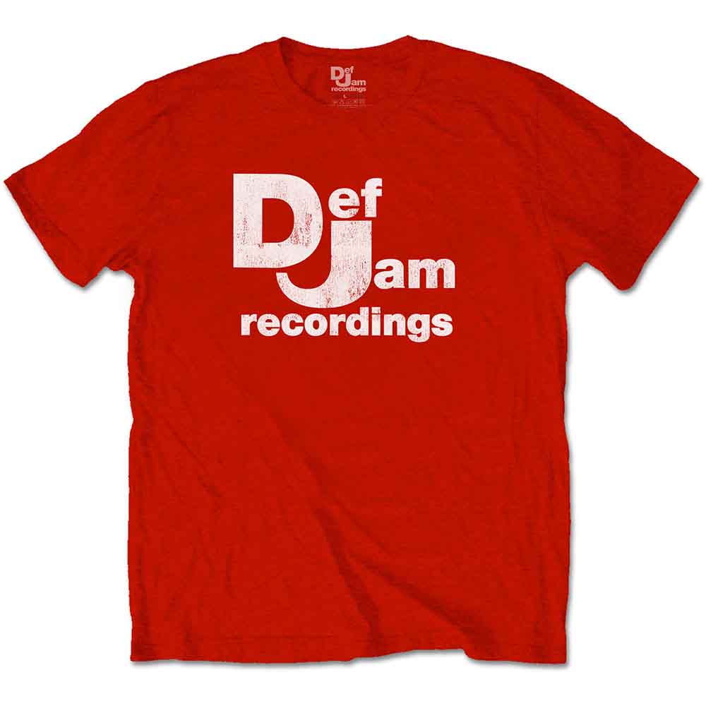 Def Jam Recordings Unisex T-Shirt: Classic Logo (Red)