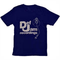 Def Jam Recordings Unisex T-Shirt: Logo & Stylus (Navy Blue)