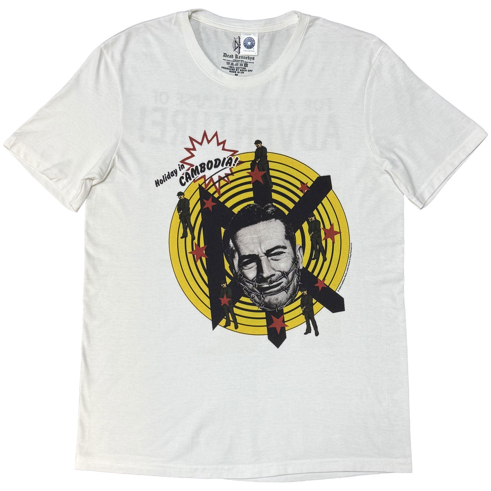 Dead Kennedys Unisex T-Shirt: Adventure (White) (Back Print)