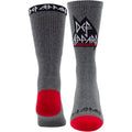 Def Leppard Unisex Crew Socks: Logo (Grey)  (UK Size 6.5 - 11)