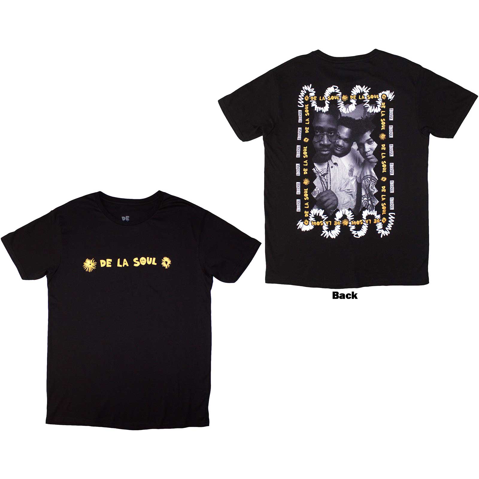 De La Soul Unisex T-Shirt: Mono Group (Black) (Back Print)