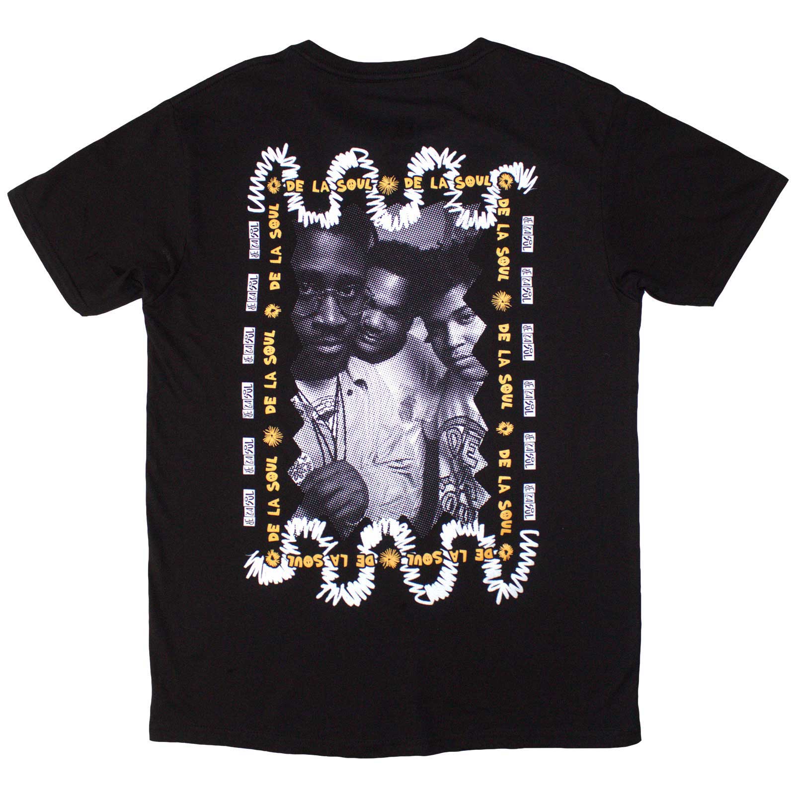 De La Soul Unisex T-Shirt: Mono Group (Black) (Back Print)