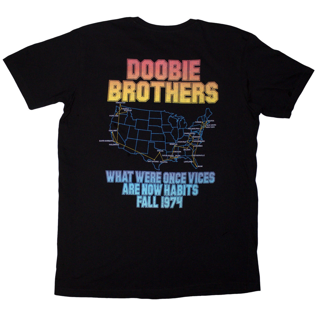 The Doobie Brothers Unisex T-Shirt: Eagle (Black) (Back Print)