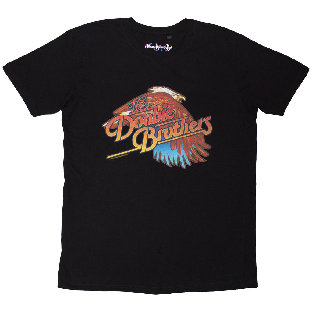 The Doobie Brothers Unisex T-Shirt: Eagle (Black) (Back Print)