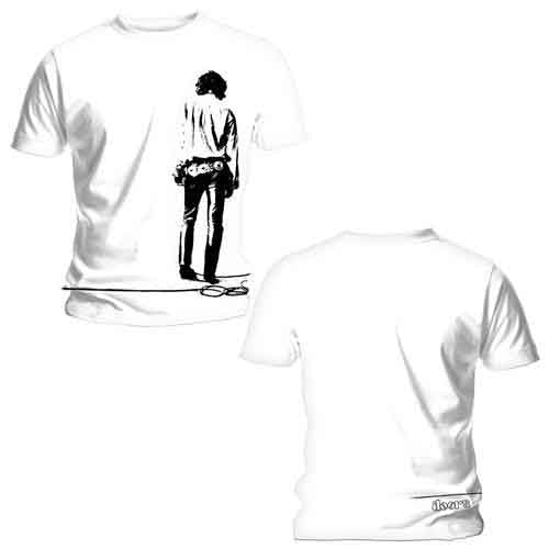 The Doors Unisex T-Shirt: Solitary (White) (Back Print)