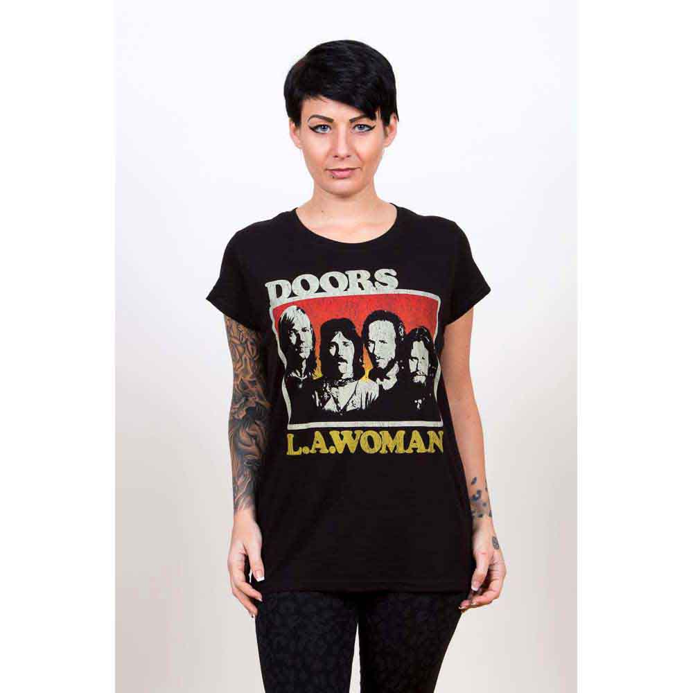 The Doors Ladies T-Shirt: LA Woman (Black)