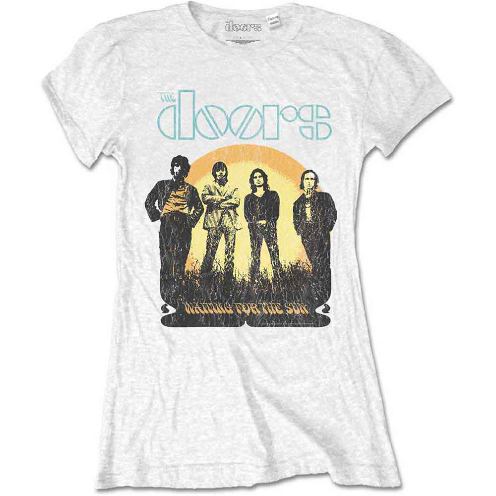 The Doors Ladies T-Shirt: Waiting for the Sun (White)