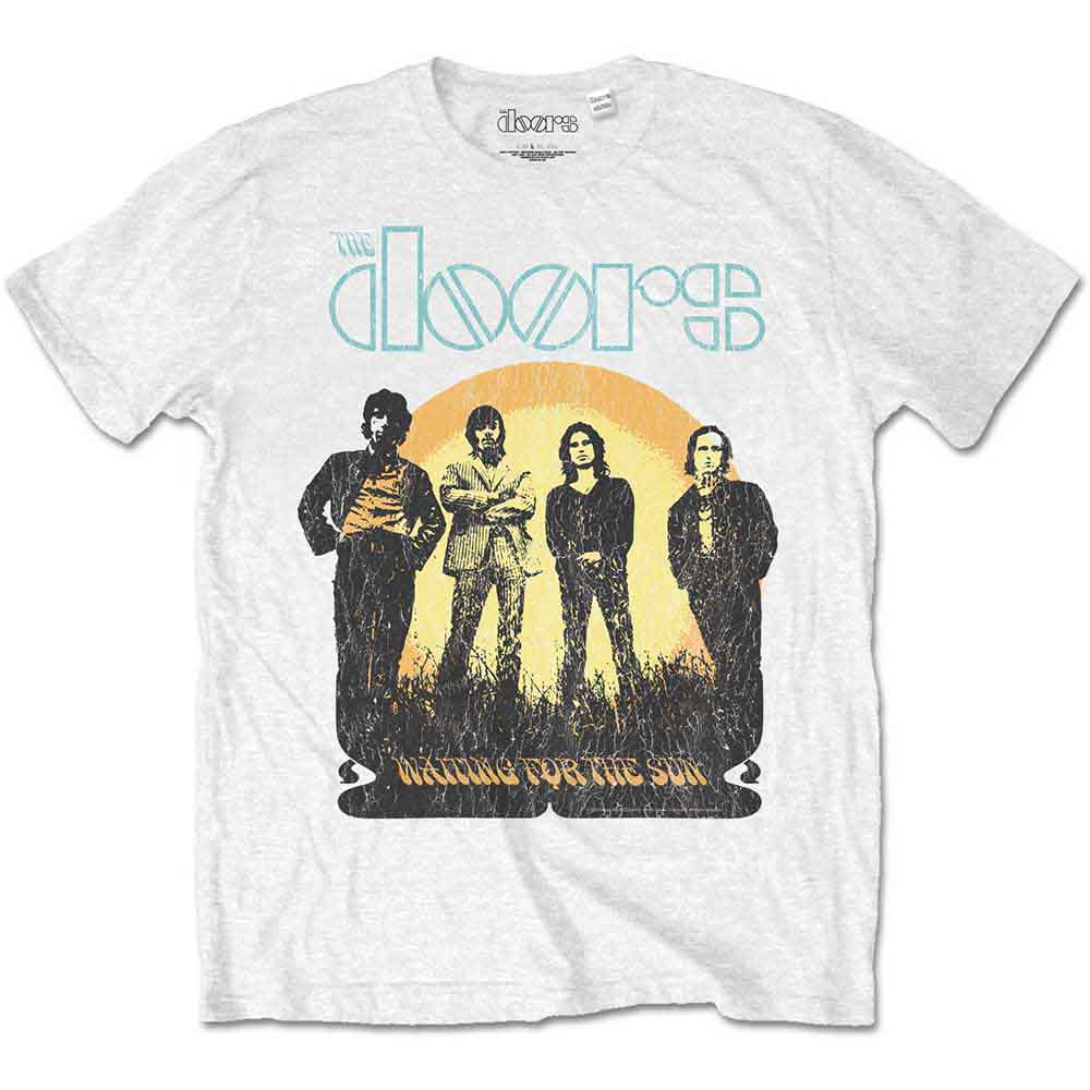 The Doors Unisex T-Shirt: Waiting for the Sun 1 (White)