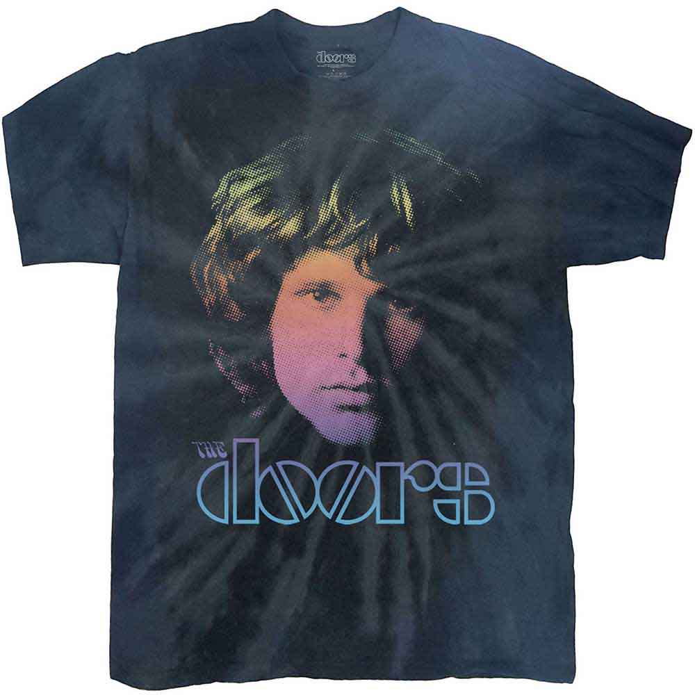 The Doors Unisex T-Shirt: Jim Halftone Gradient (Blue) (Wash Collection)