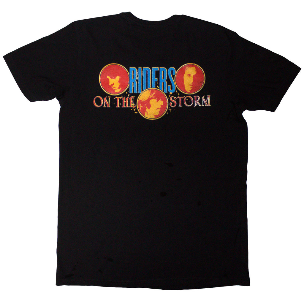 The Doors Unisex T-Shirt: Riders On The Storm (Black) (Back Print)