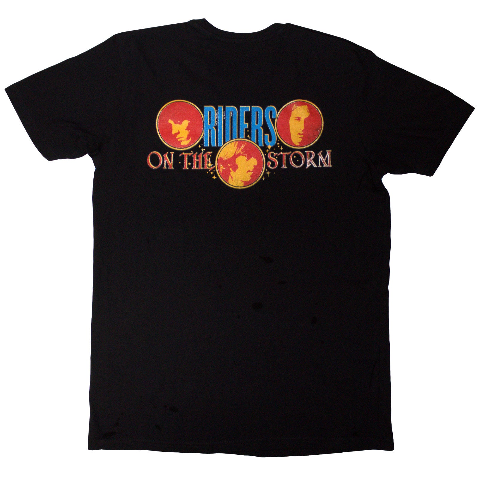 The Doors Unisex T-Shirt: Riders On The Storm (Black) (Back Print)