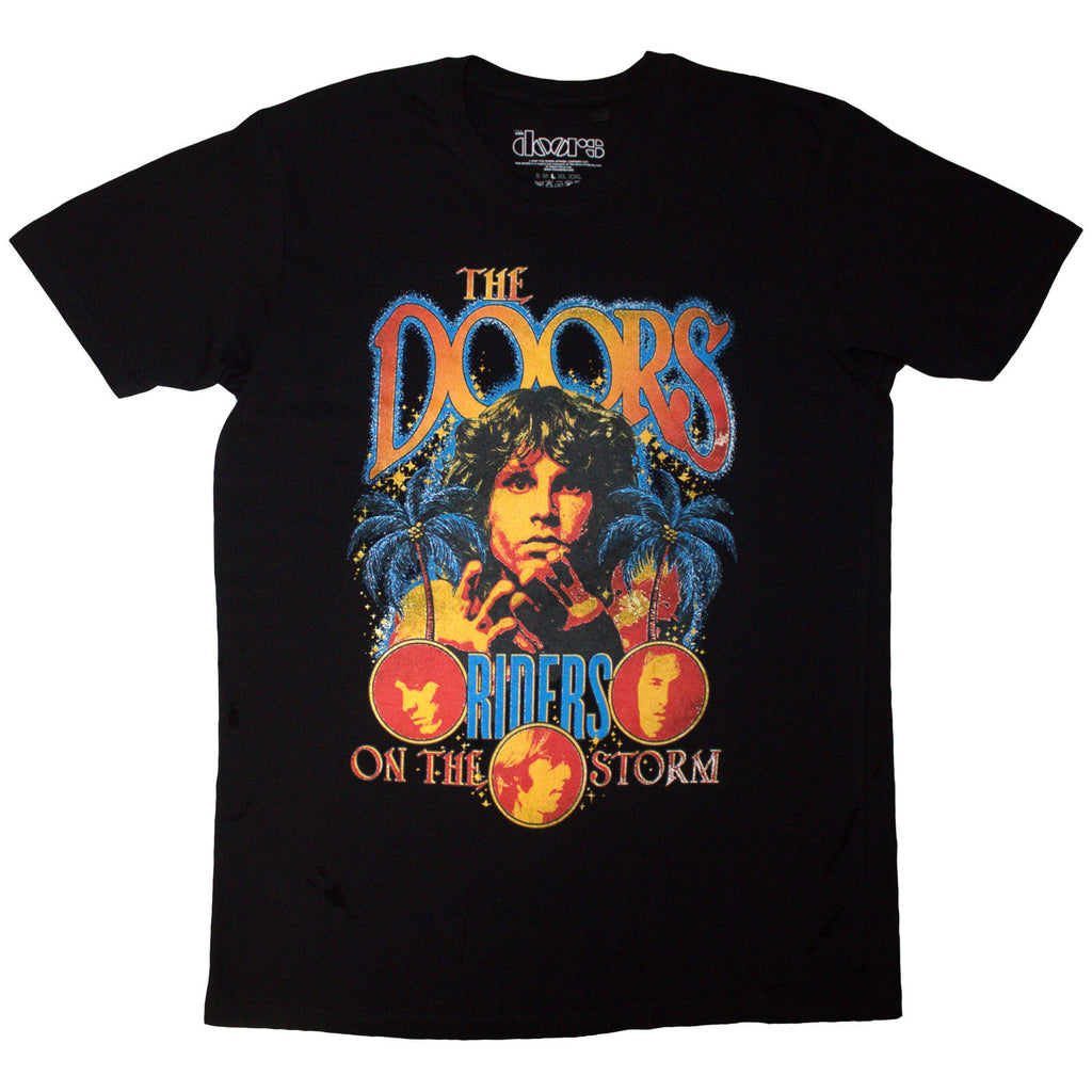The Doors Unisex T-Shirt: Riders On The Storm (Black) (Back Print)