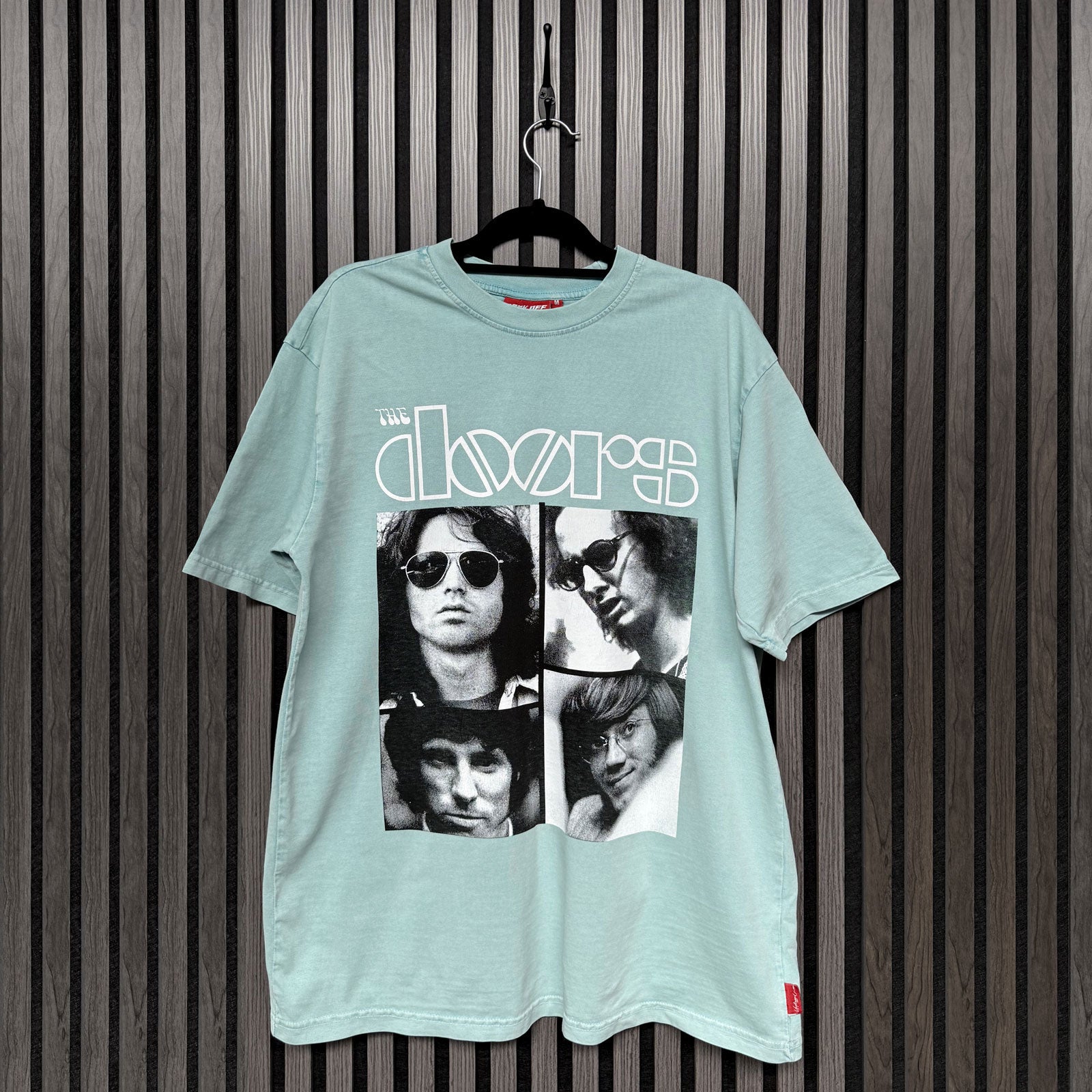 The Doors Unisex Unplugged T-Shirt: Squares Wash (Green)