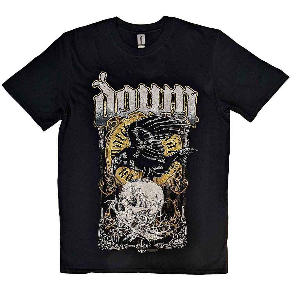 Down Unisex T-Shirt: Swamp Skull (Black)