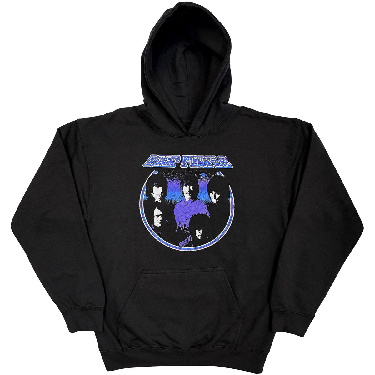 Deep Purple Unisex Pullover Hoodie: Band Circle Photo (Black) (UNFINISHED)