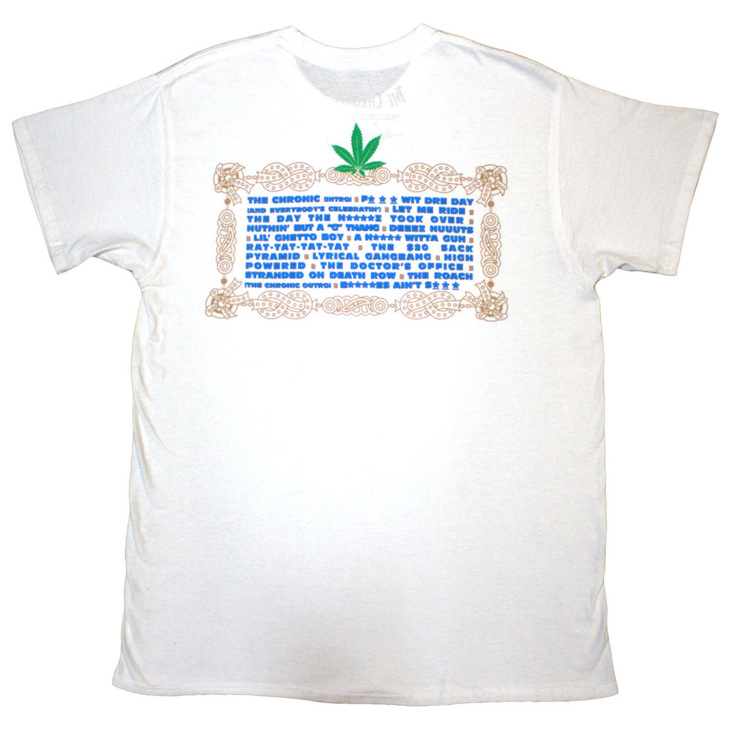 Dr. Dre Unisex T-Shirt: The Chronic (White) (Back Print)