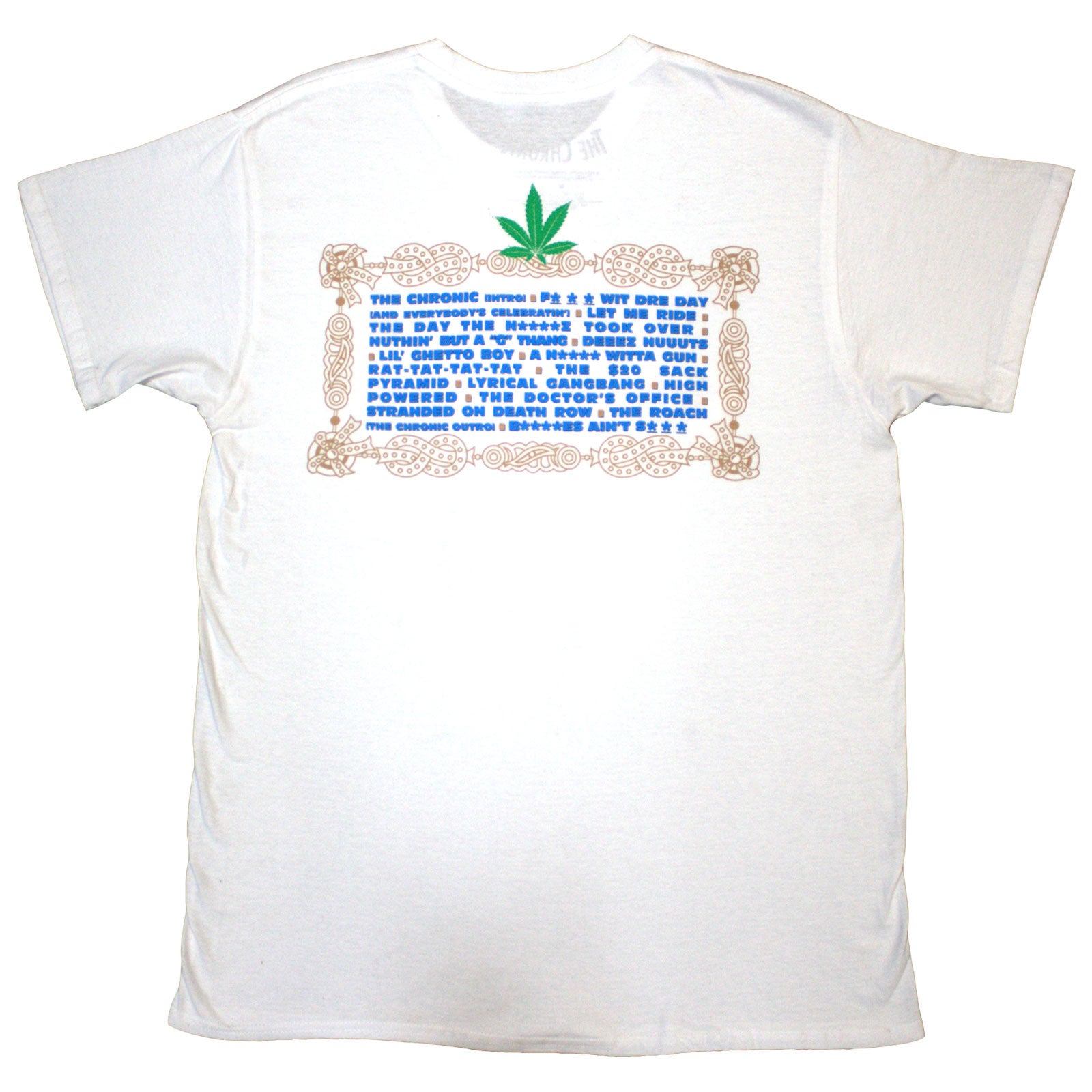 Dr. Dre Unisex T-Shirt: The Chronic (White) (Back Print)
