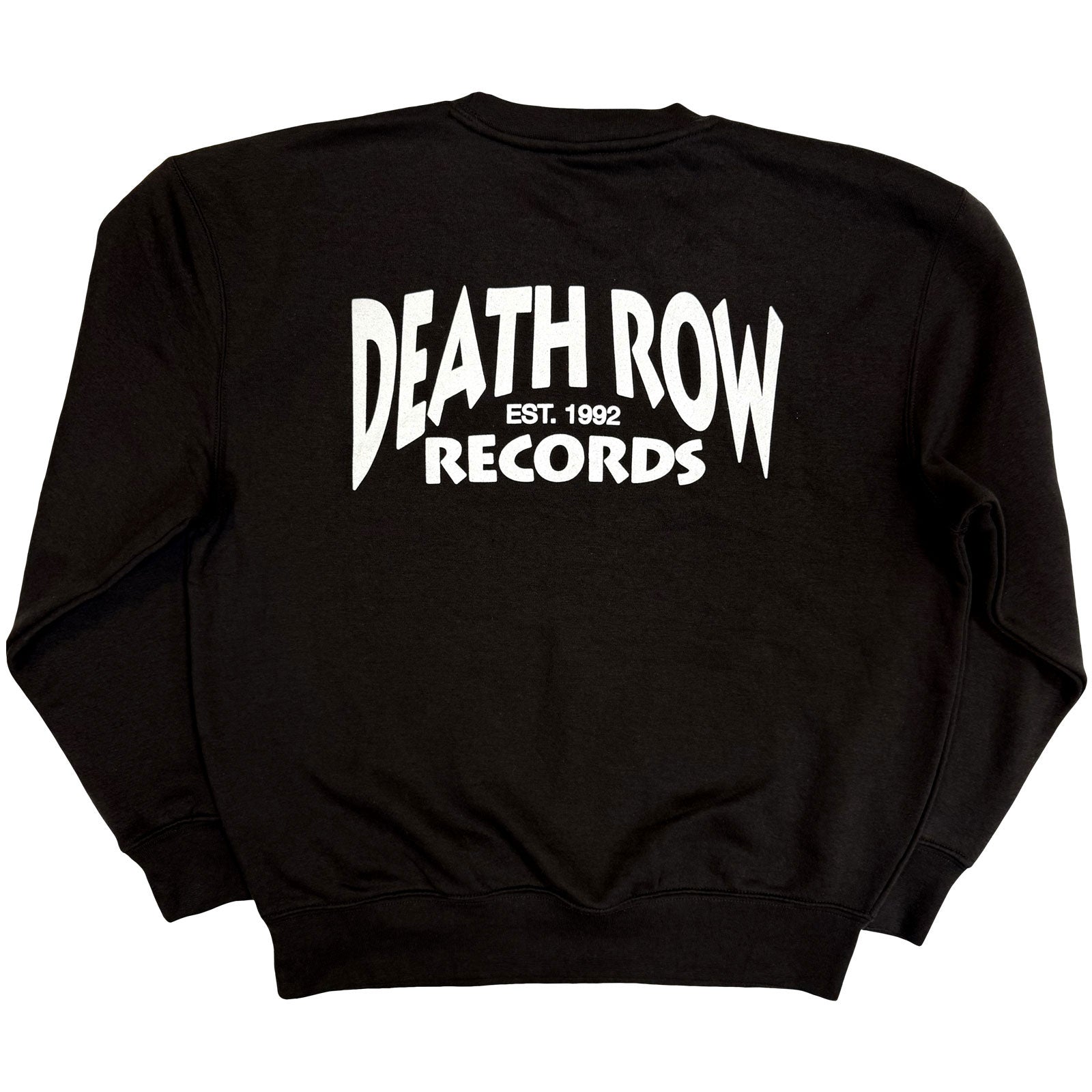 Death Row Records Unisex Sweatshirt: Logo (Black) (Back Print)