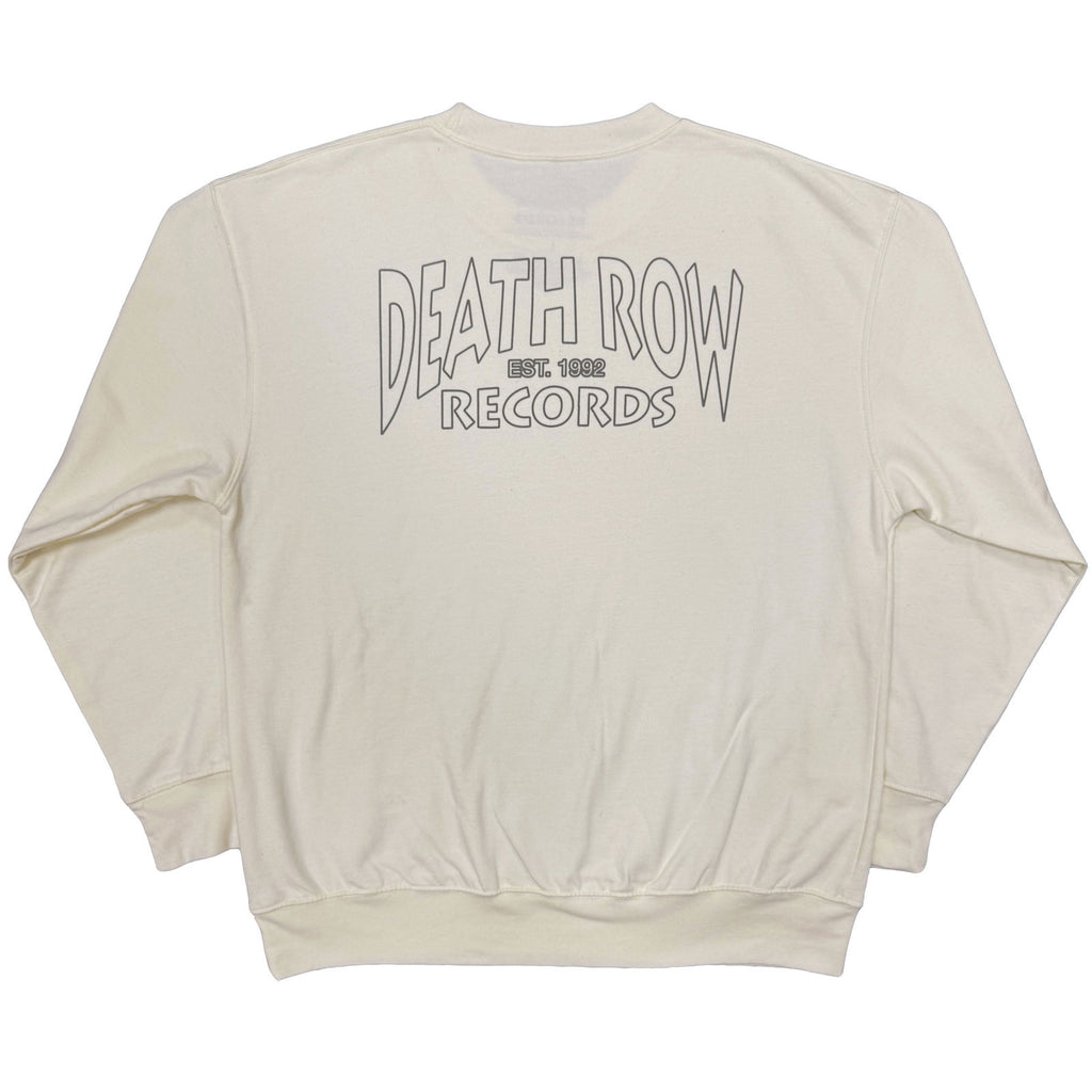 Death Row Records Unisex Sweatshirt: Logo (Natural) (Back Print)