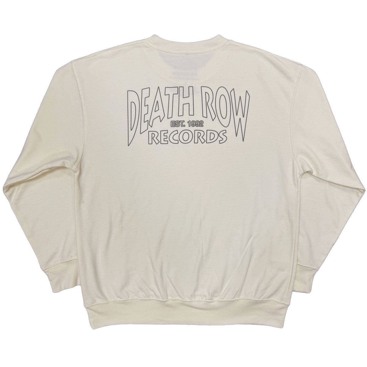 Death Row Records Unisex Sweatshirt: Logo (Natural) (Back Print)