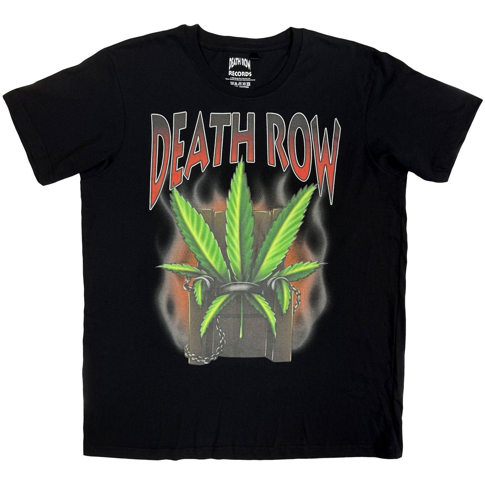 Death Row Records Unisex T-Shirt: Leaf (Black)