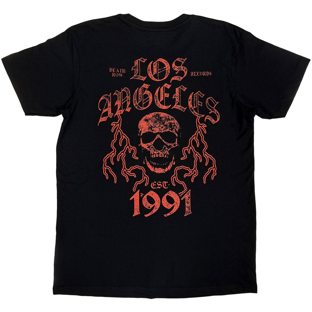 Death Row Records Unisex T-Shirt: Red Logo (Black)