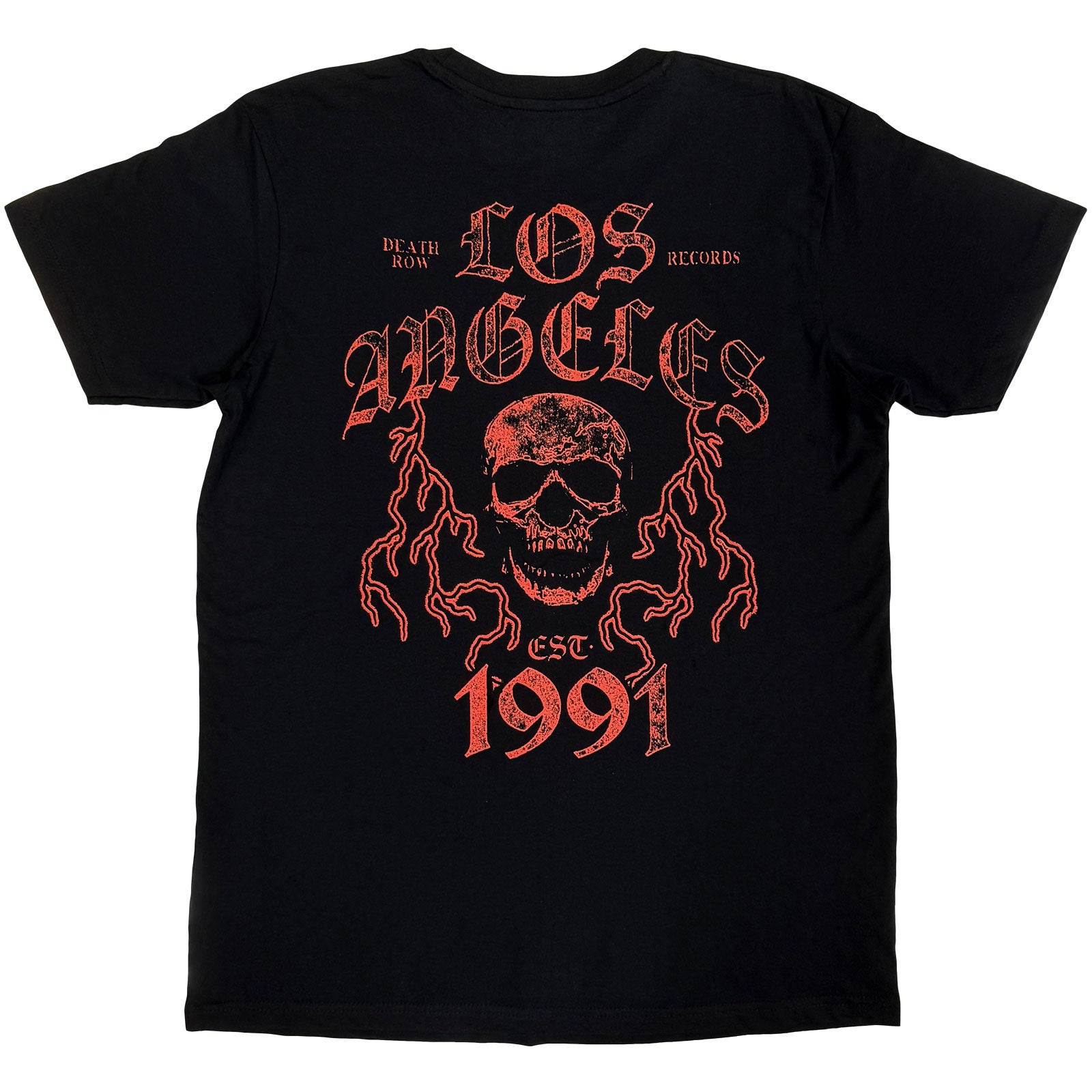 Death Row Records Unisex T-Shirt: Red Logo (Black)