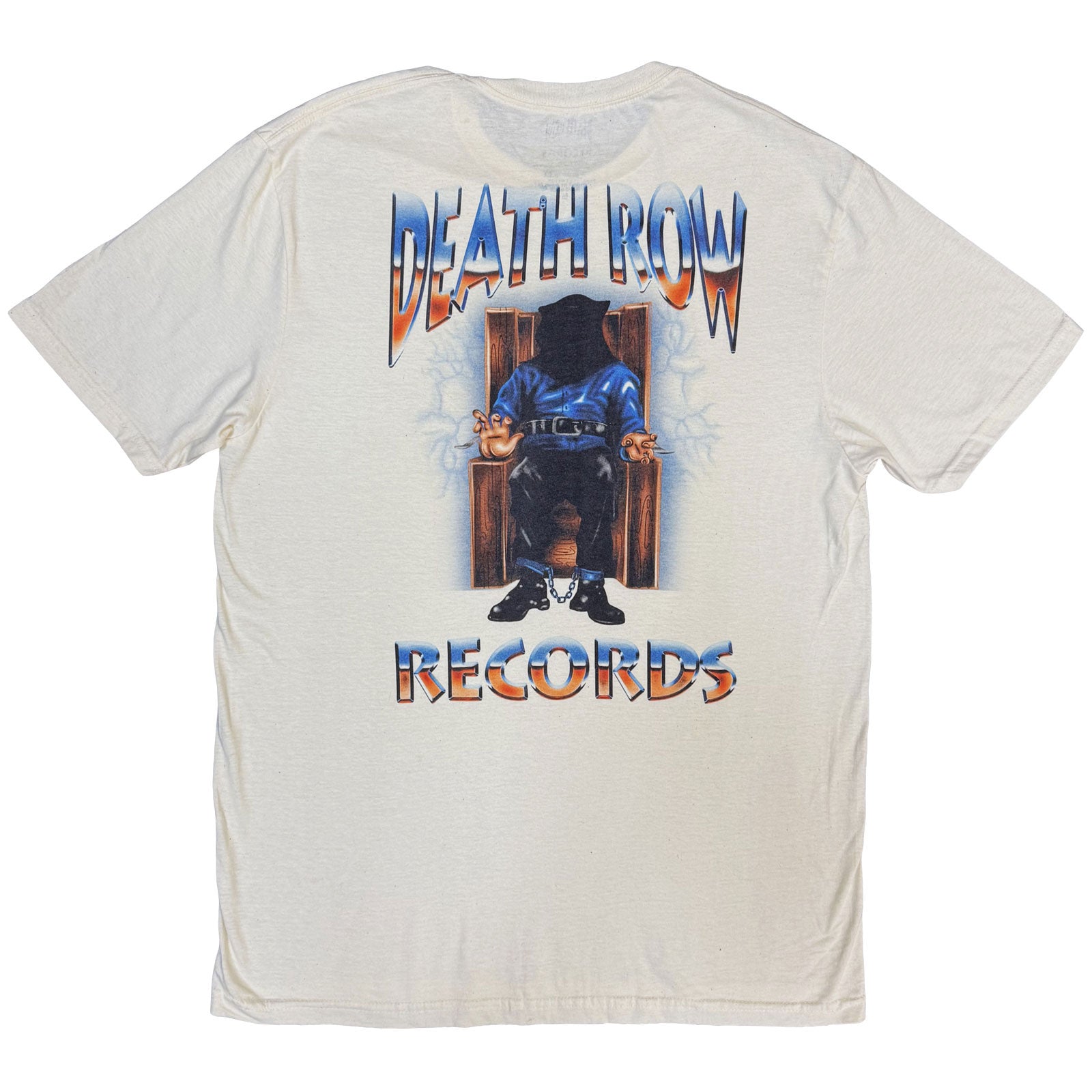 Death Row Records Unisex T-Shirt: Execution Full Colour F&B (Natural) (Back Print)