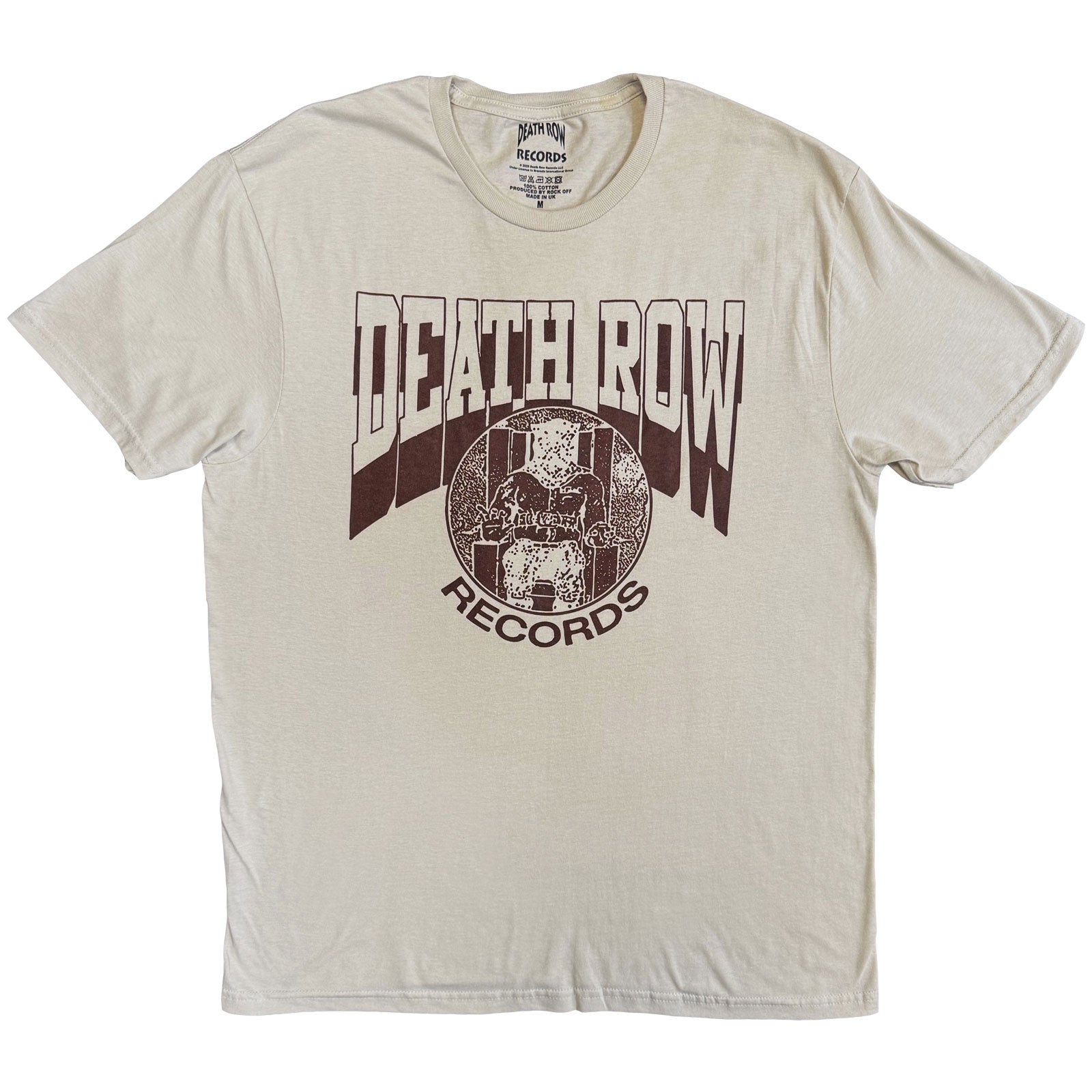 Death Row Records Unisex T-Shirt: Execution Circle Mono (Sand)