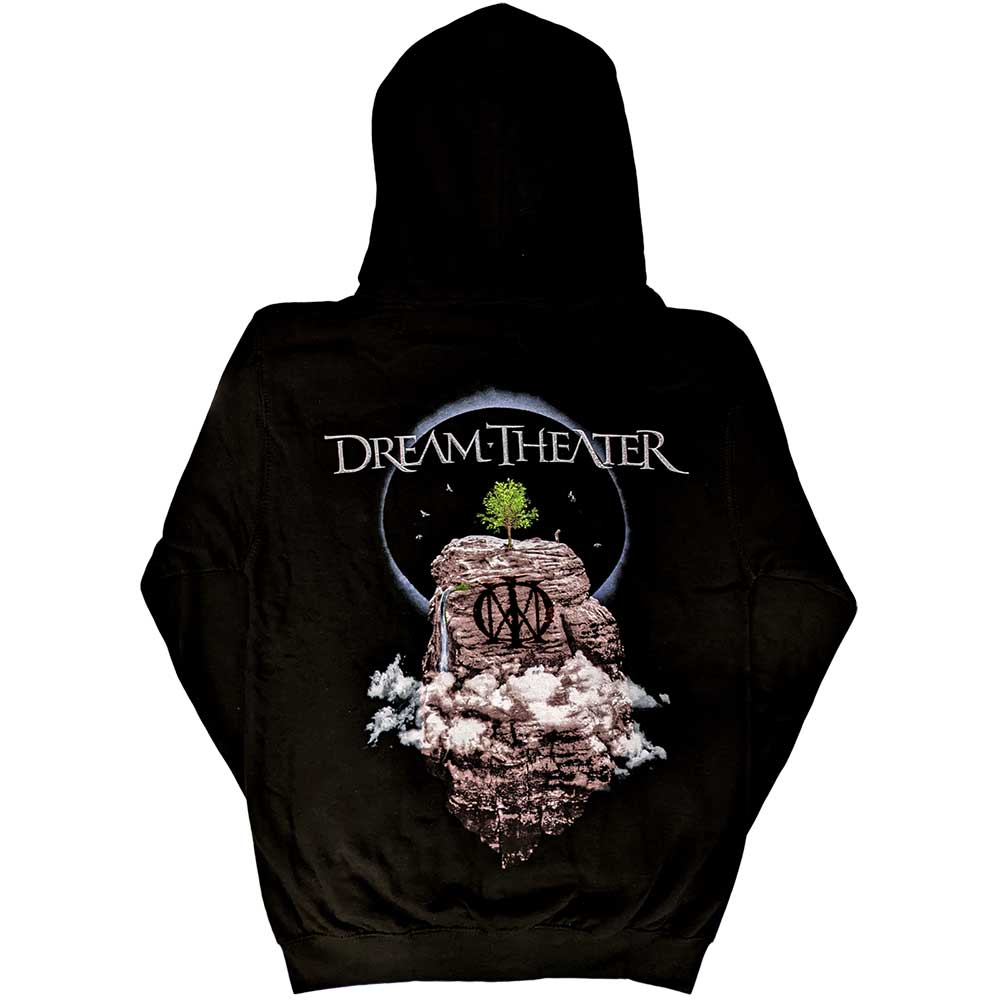 Dream Theater Unisex Zipped Hoodie: Top Of The World Tour 2022 (Black) (Back Print & Ex-Tour) (Small)