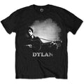 Bob Dylan Unisex T-Shirt: Guitar & Logo (Black)