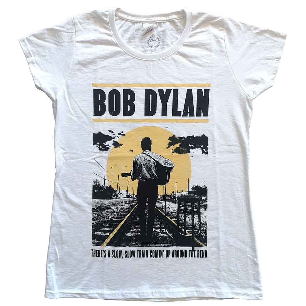 Bob Dylan Ladies T-Shirt: Slow Train (White)