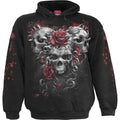 Spiral Kids Pullover Hoodie: Skulls N' Roses (Black) (Back & Sleeve Print)