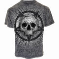 Spiral Unisex Acid Wash T-Shirt: Cracking Up (Black & Grey)