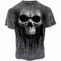 Spiral Unisex Acid Wash T-Shirt: Acid Skull (Black & Grey)