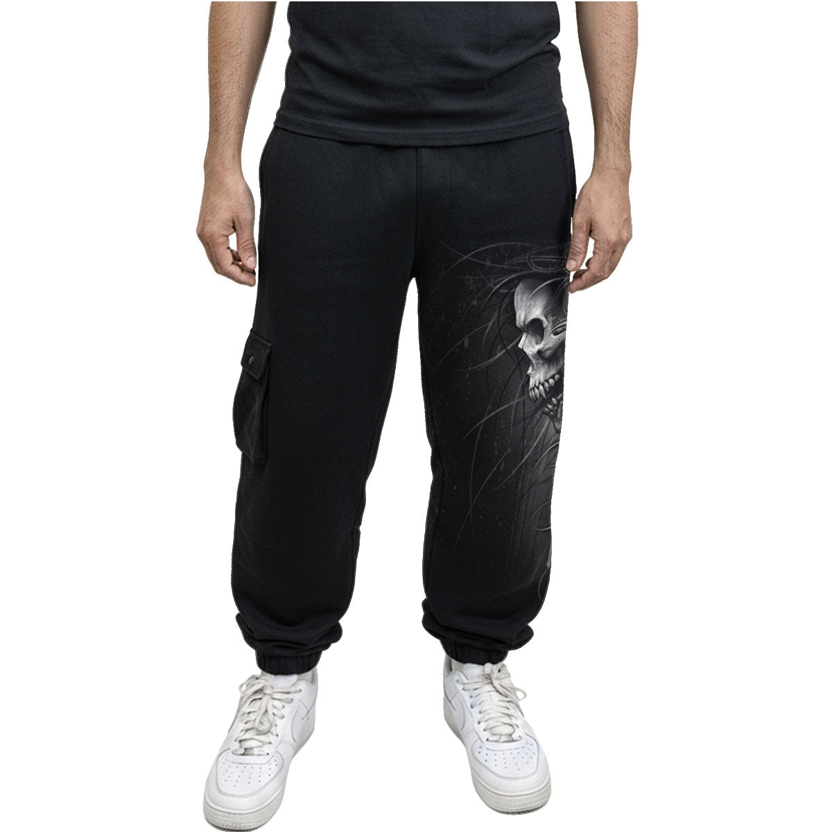 Spiral Unisex Cargo Joggers: Death Forever (Black)