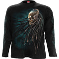 Spiral Unisex Long Sleeve T-Shirt: Dread Rocks (Black) (Back & Sleeve Print)