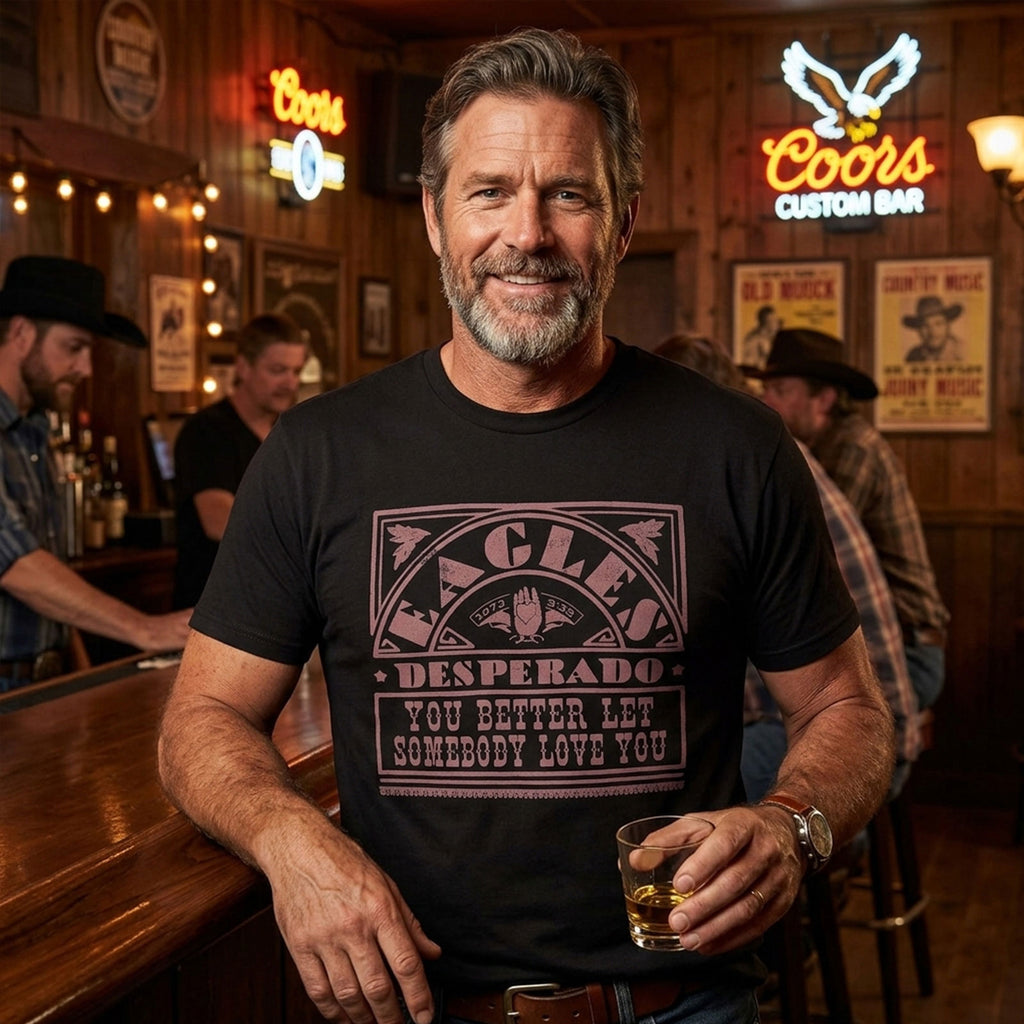 Eagles Unisex Premium Carbon T-Shirt: Desperado (Black)