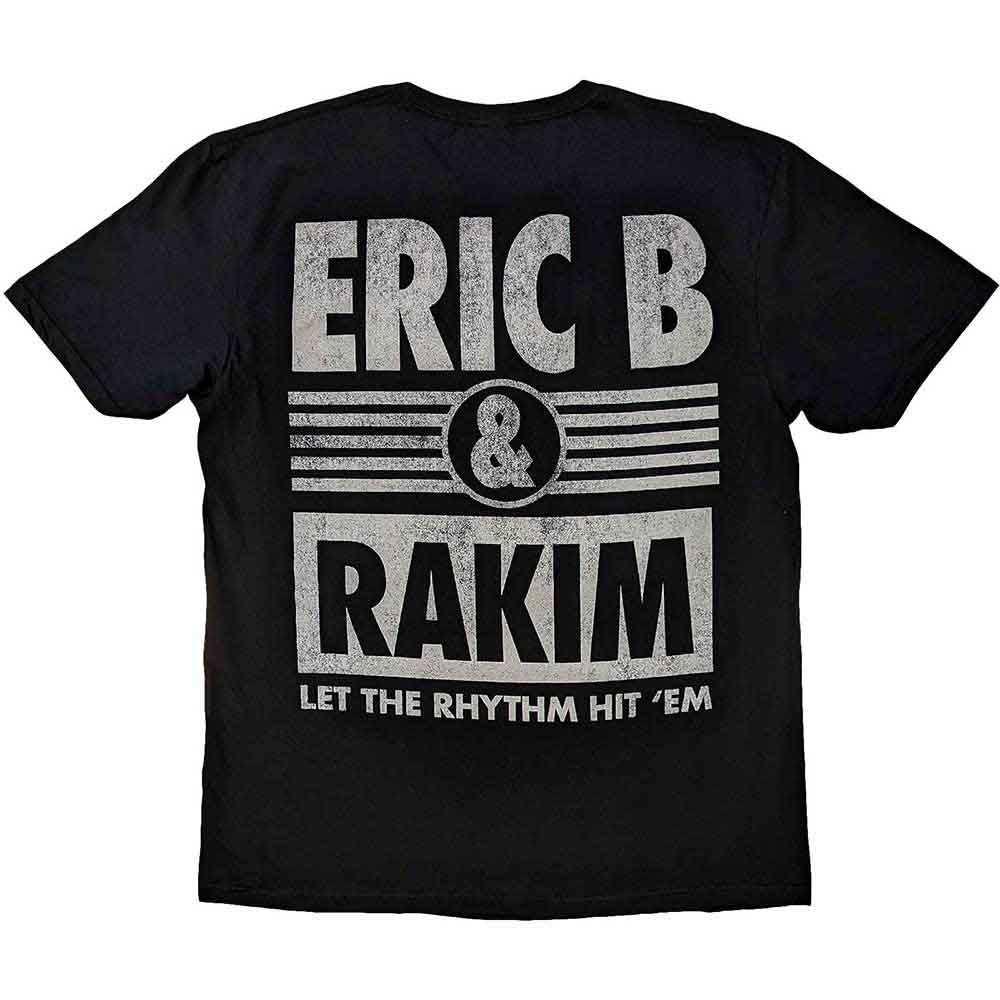 Eric B. & Rakim Unisex T-Shirt: Let The Rhythm Begin (Black) (Back Print)