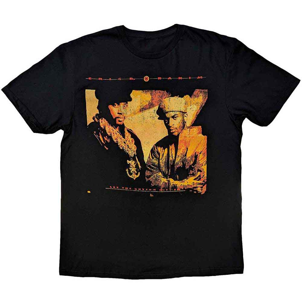 Eric B. & Rakim Unisex T-Shirt: Let The Rhythm Begin (Black) (Back Print)