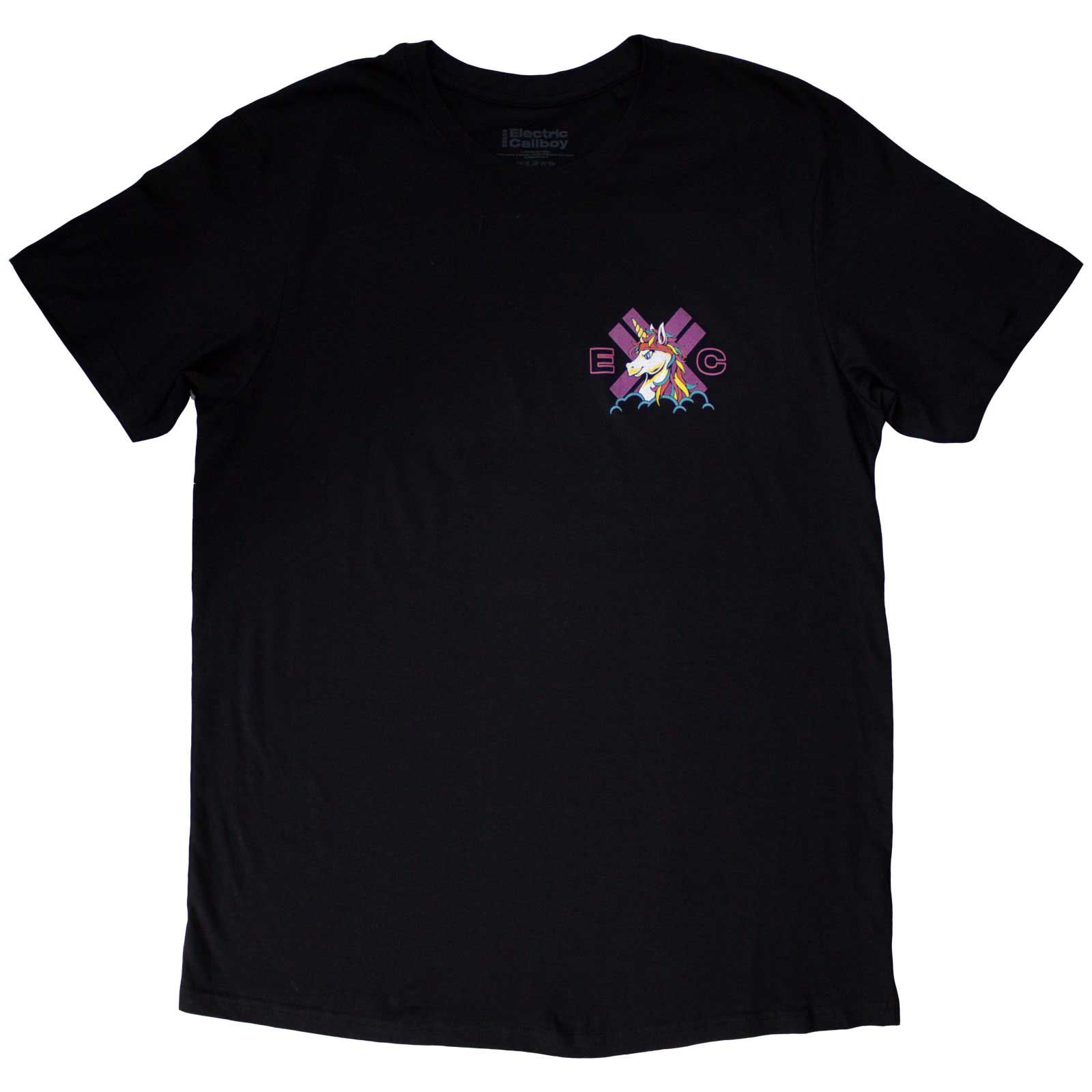 Electric Callboy Unisex T-Shirt: Spaceman Unicorn (Black) (Back Print)