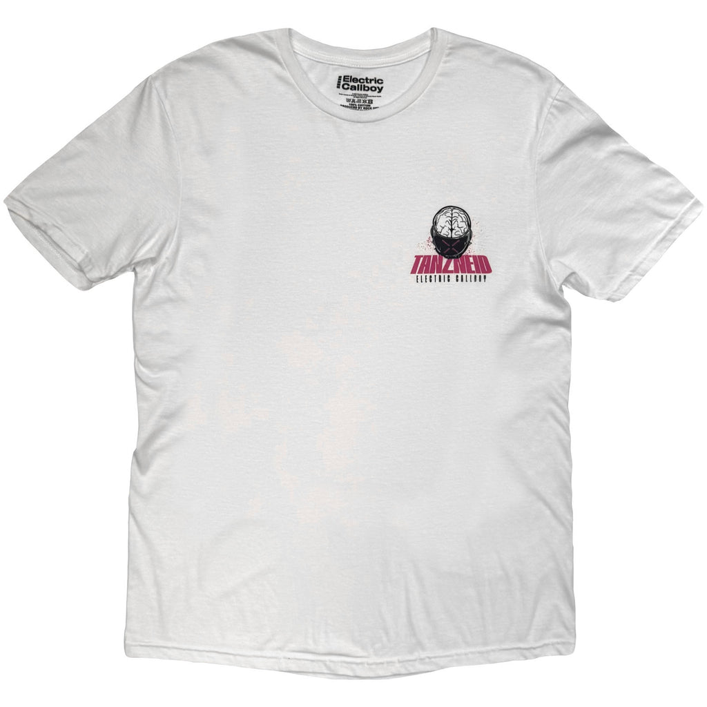 Electric Callboy Unisex T-Shirt: Tanzneid Robot (White) (Back Print)
