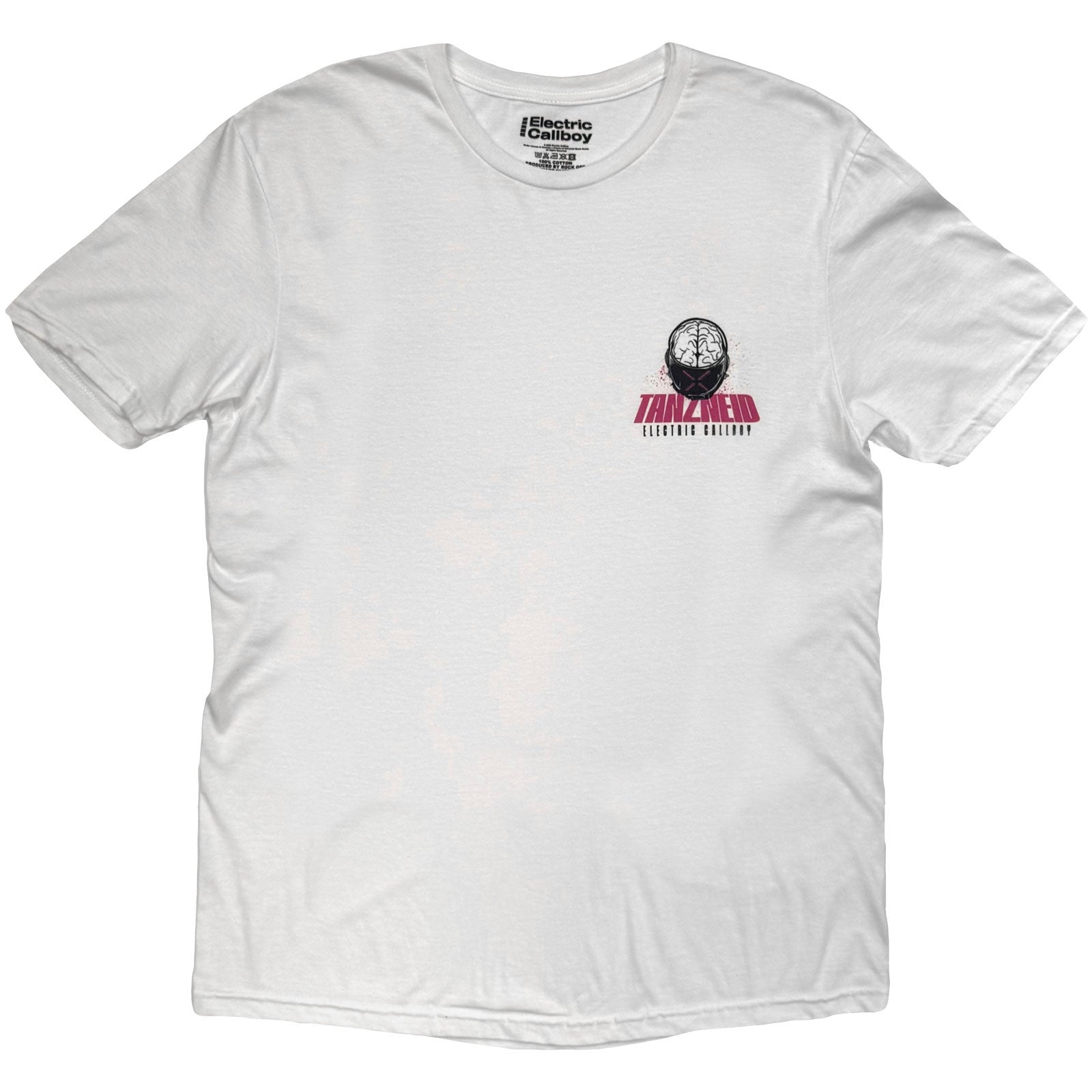 Electric Callboy Unisex T-Shirt: Tanzneid Robot (White) (Back Print)