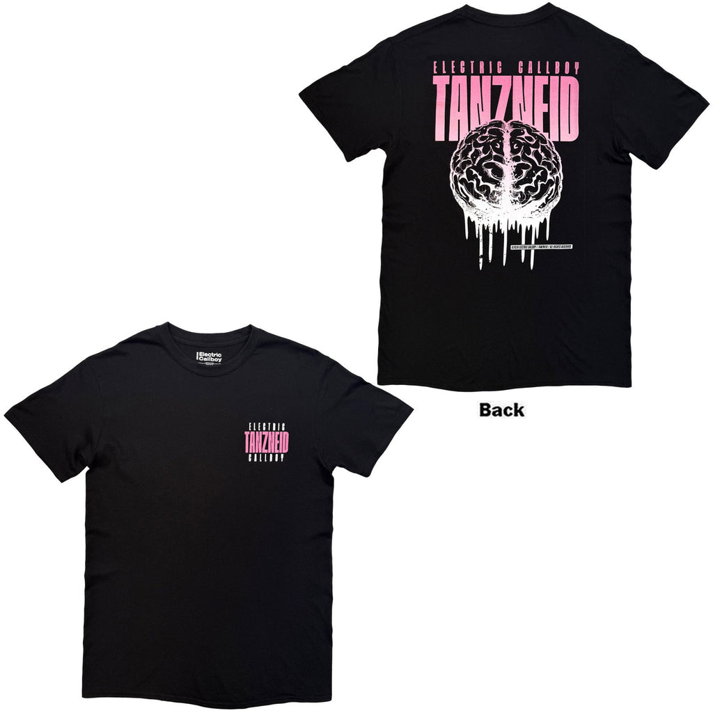 Electric Callboy Unisex T-Shirt: Tanzneid Melting Brain F&B (Black) (Back Print)