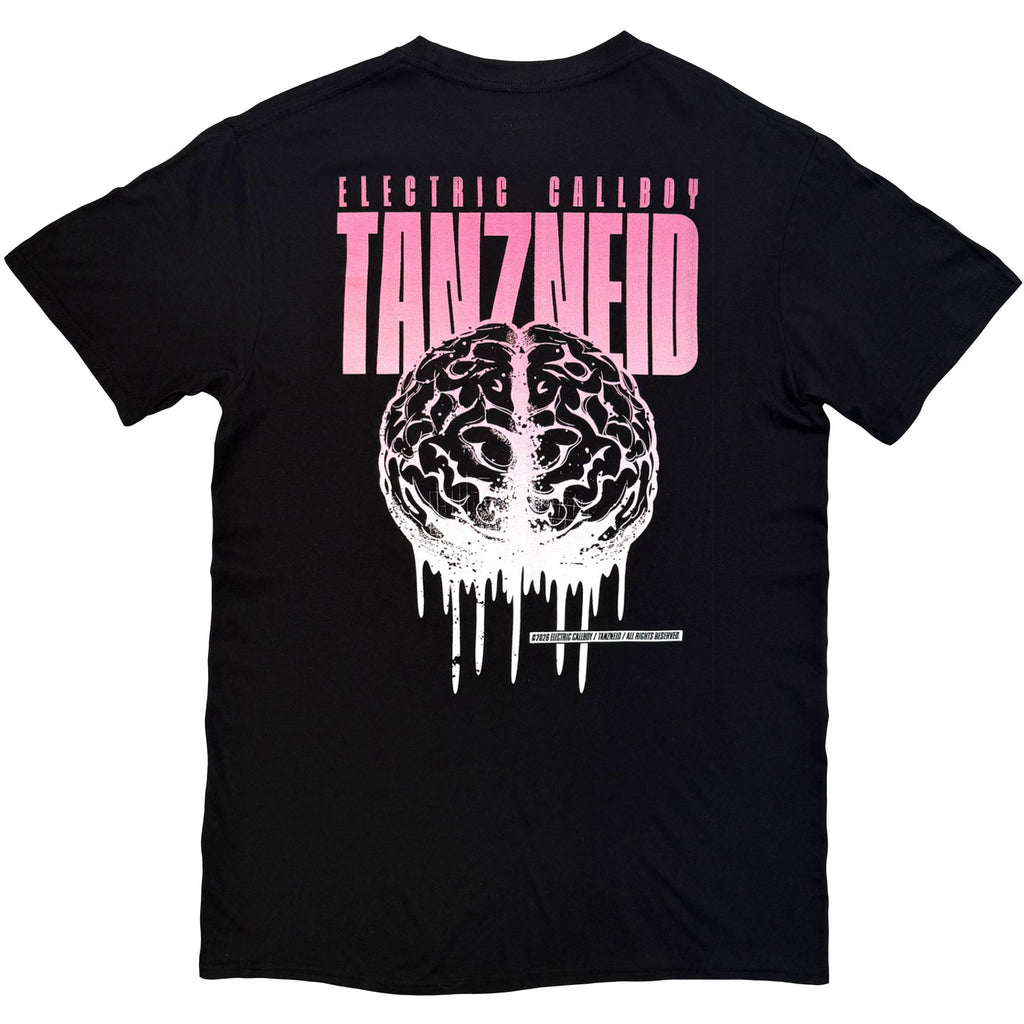 Electric Callboy Unisex T-Shirt: Tanzneid Melting Brain F&B (Black) (Back Print)